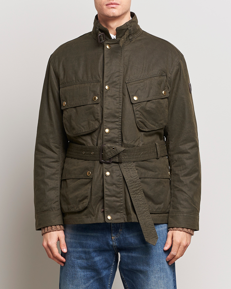 Herre | Fieldjakker | Polo Ralph Lauren | Waxed Field Jacket Oil Cloth Green