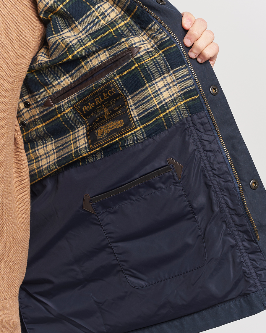 Herre | Jakker | Polo Ralph Lauren | Waxed Cotton Field Jacket Navy