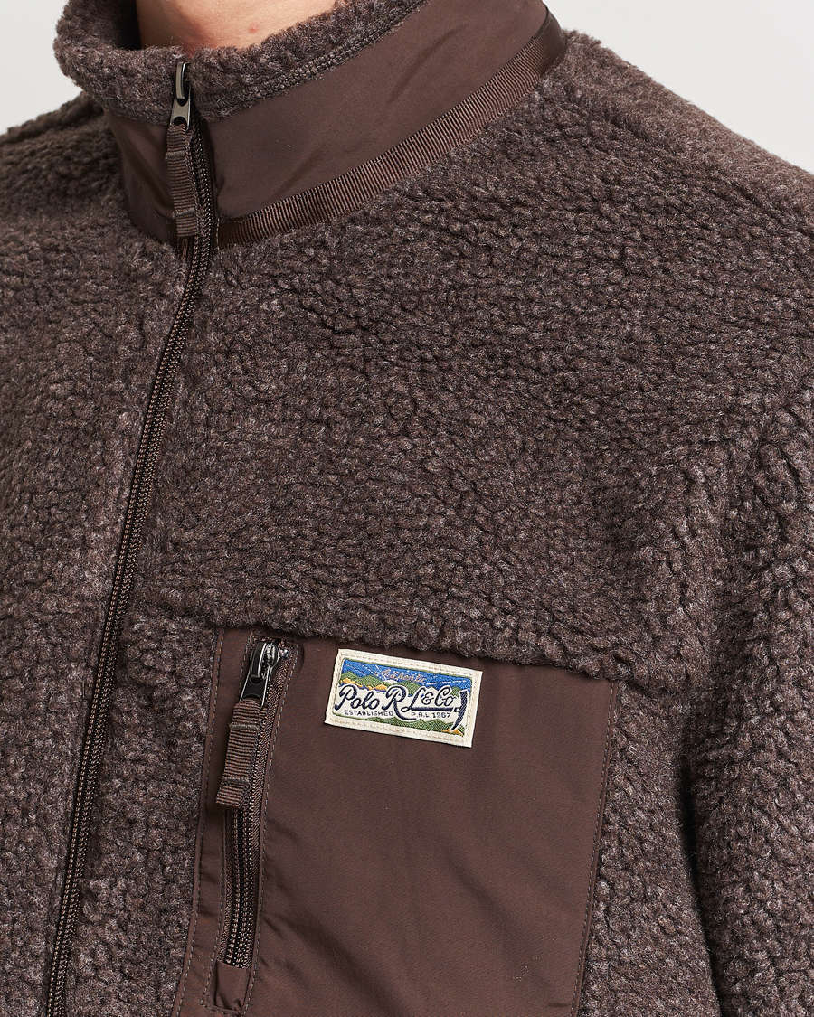 Herre | Jakker | Polo Ralph Lauren | Hi-Pile Fleece Full-Zip Jacket Dark Beech