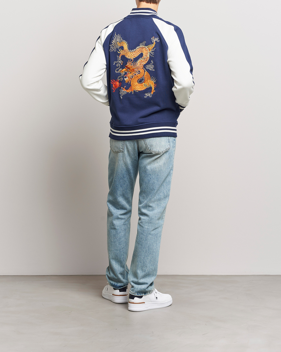 Herre | Jakker | Polo Ralph Lauren | Lunar New Year Fleece Bomber Jacket Dark Cobalt/Nevis