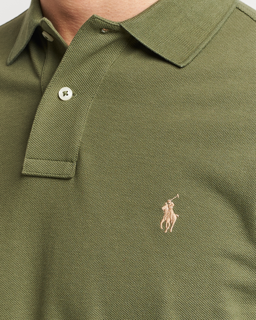 Herre | Gensere | Polo Ralph Lauren | Custom Slim Fit Long Sleeve Polo Dark Sage