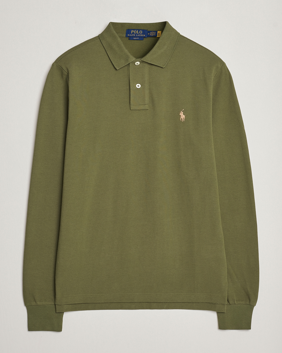 Herre | Gensere | Polo Ralph Lauren | Slim Fit Long Sleeve Polo Dark Sage
