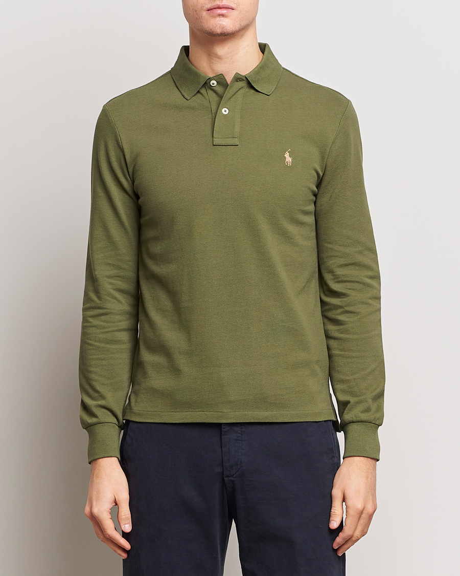 Herre | Gensere | Polo Ralph Lauren | Slim Fit Long Sleeve Polo Dark Sage