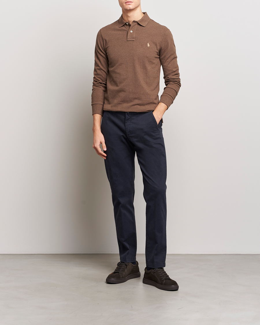 Herre | Gensere | Polo Ralph Lauren | Slim Fit Long Sleeve Polo Cedar Heather