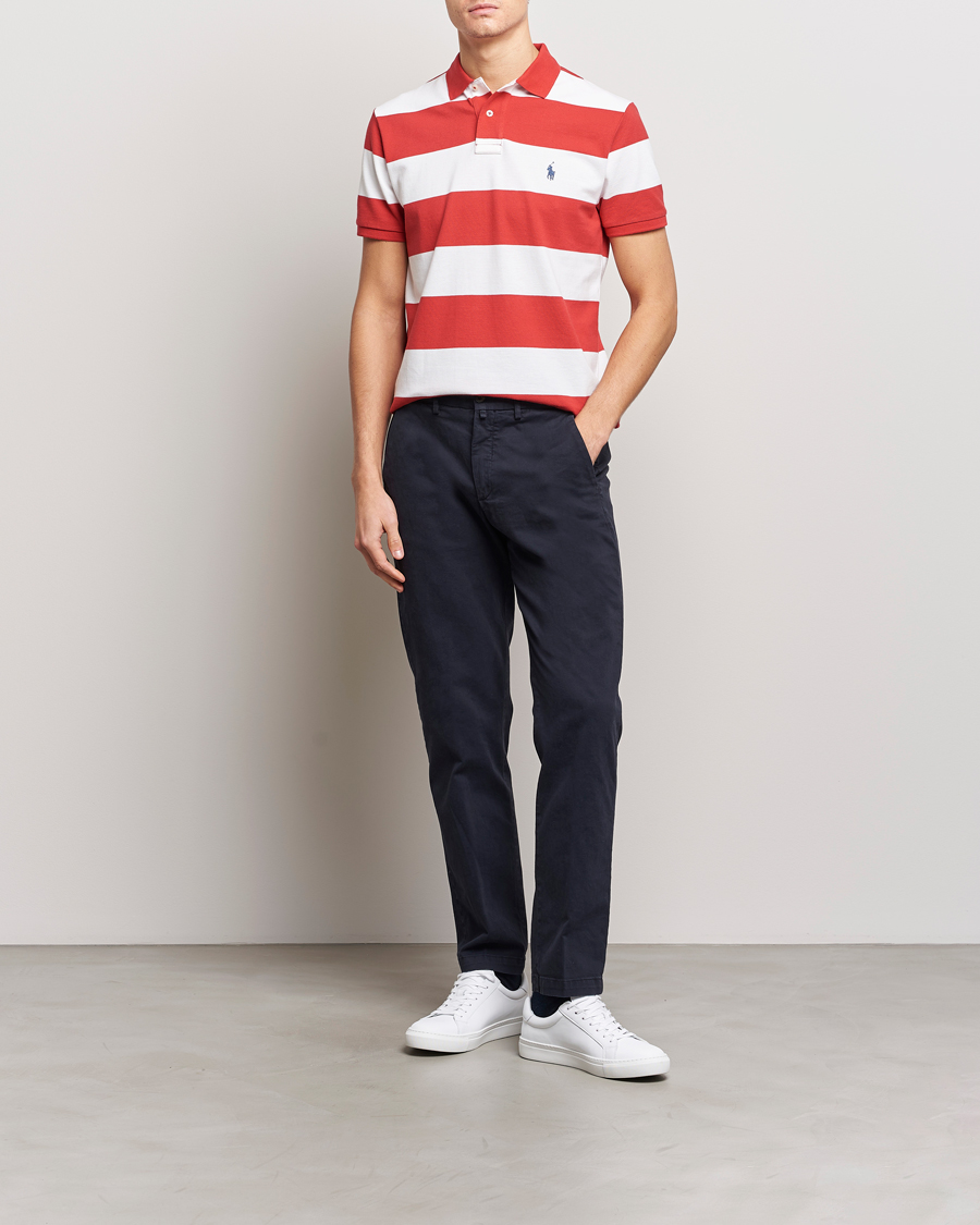 Herre | Pikéer | Polo Ralph Lauren | Barstriped Polo Post Red/White