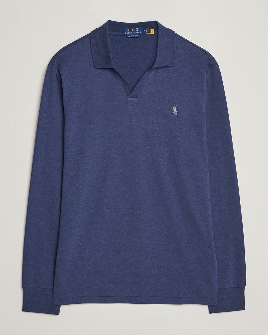 Herre | Pikéer | Polo Ralph Lauren | Long Sleeve Polo Shirt Navy Heather 