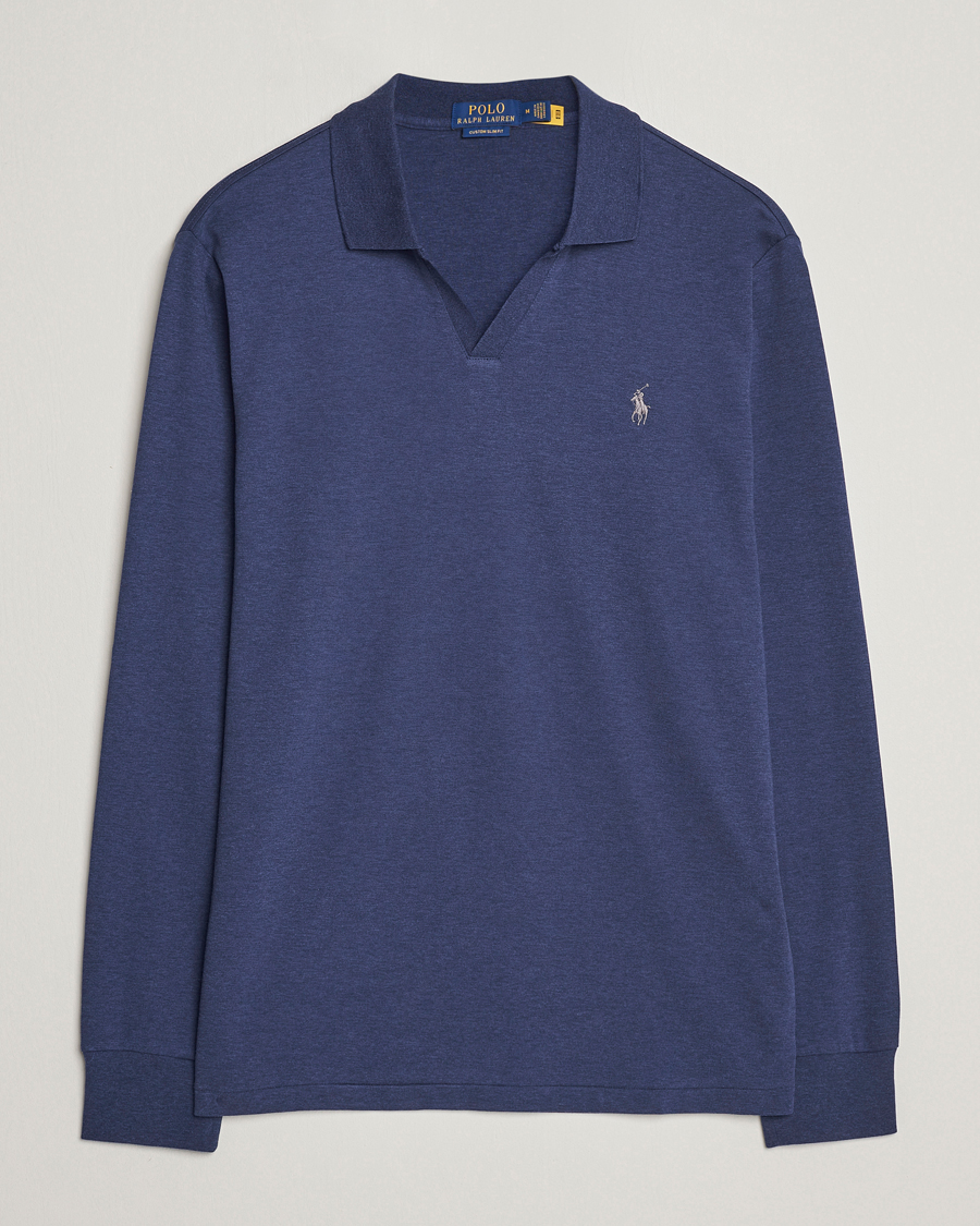 Herre | Gensere | Polo Ralph Lauren | Long Sleeve Polo Shirt Navy Heather