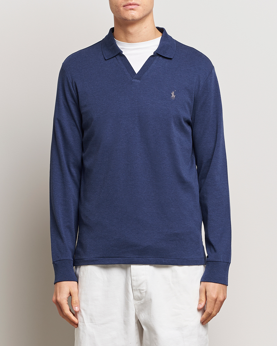 Herre | 30% salg | Polo Ralph Lauren | Long Sleeve Polo Shirt Navy Heather 