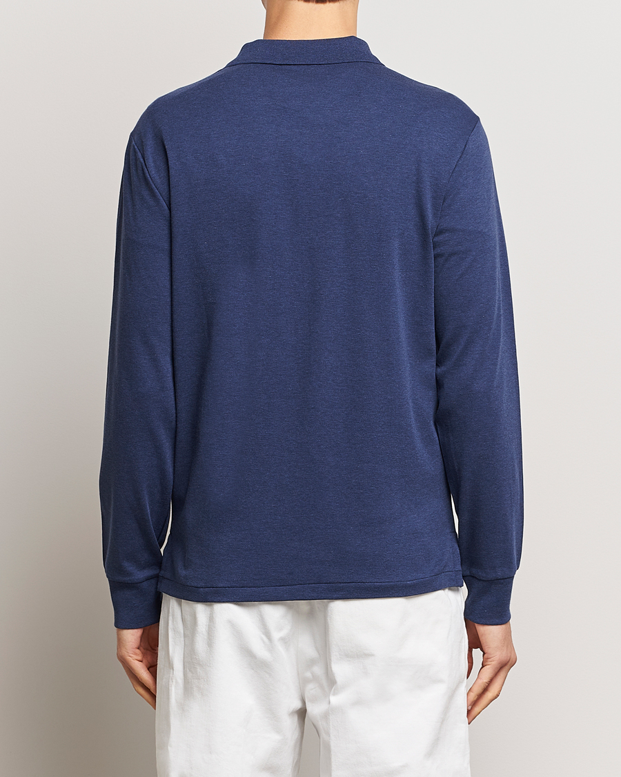Herre | Pikéer | Polo Ralph Lauren | Long Sleeve Polo Shirt Navy Heather 