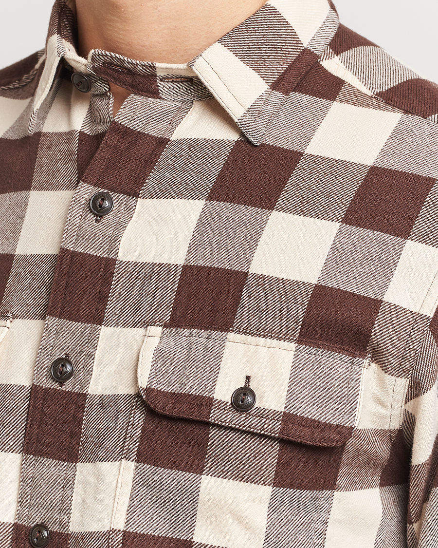 Herre | Skjorter | Polo Ralph Lauren | Ranch Checked Pocket Overshirt Cream/Brown