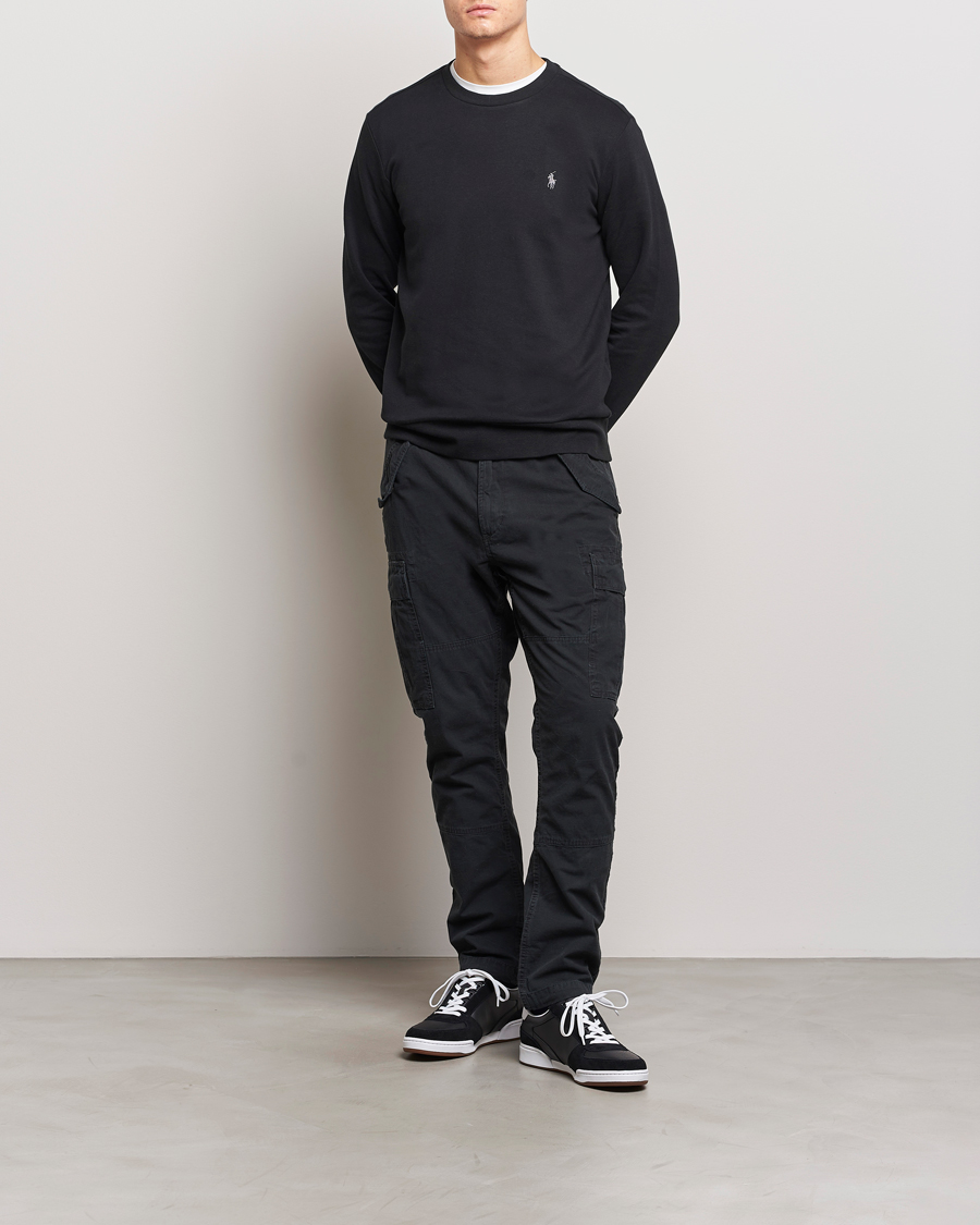 Herre | Gensere | Polo Ralph Lauren | Double Knitted Jersey Sweatshirt Black