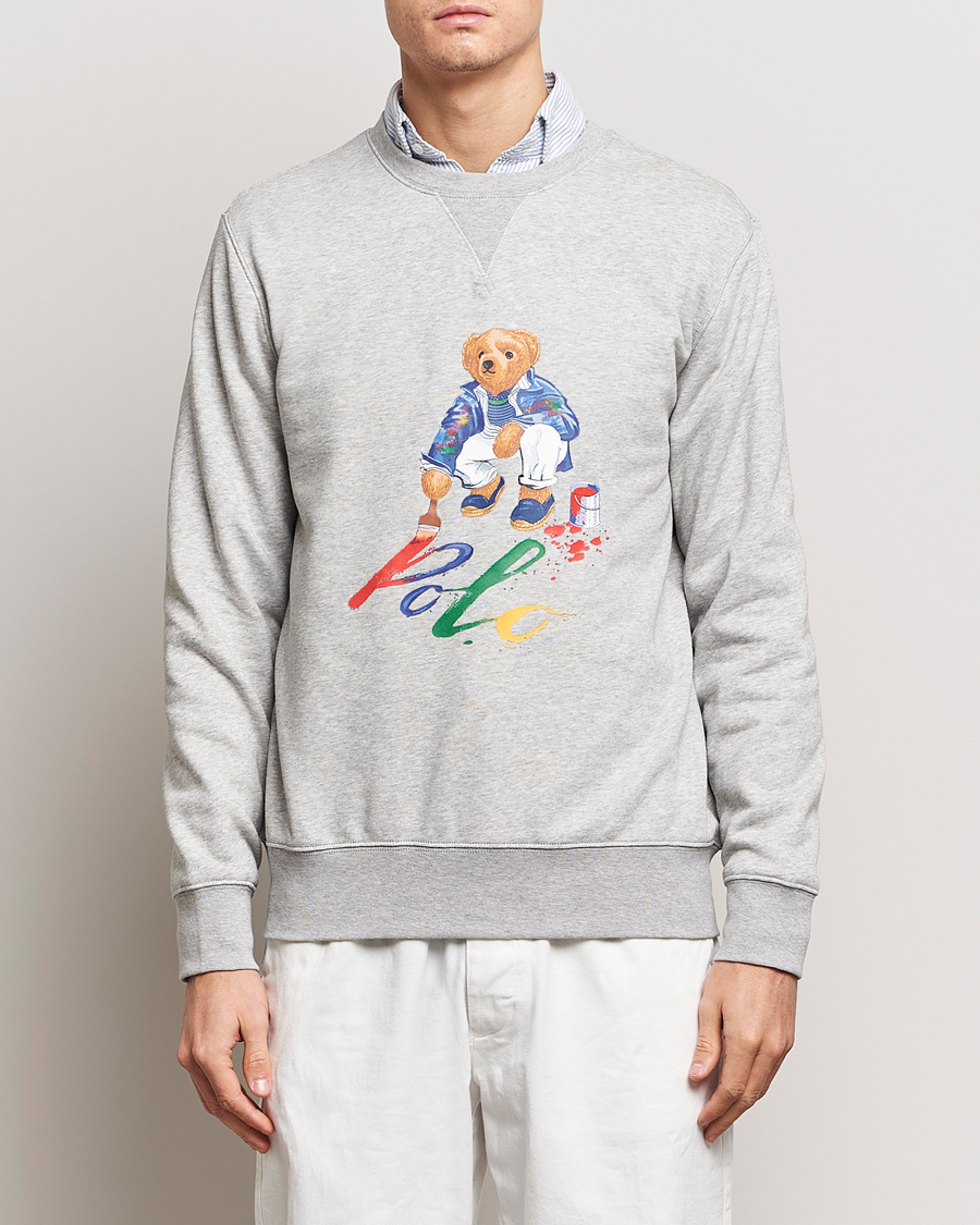 Herre | Salg klær | Polo Ralph Lauren | Printed Bear Crew Neck Sweatshirt Andover Heather