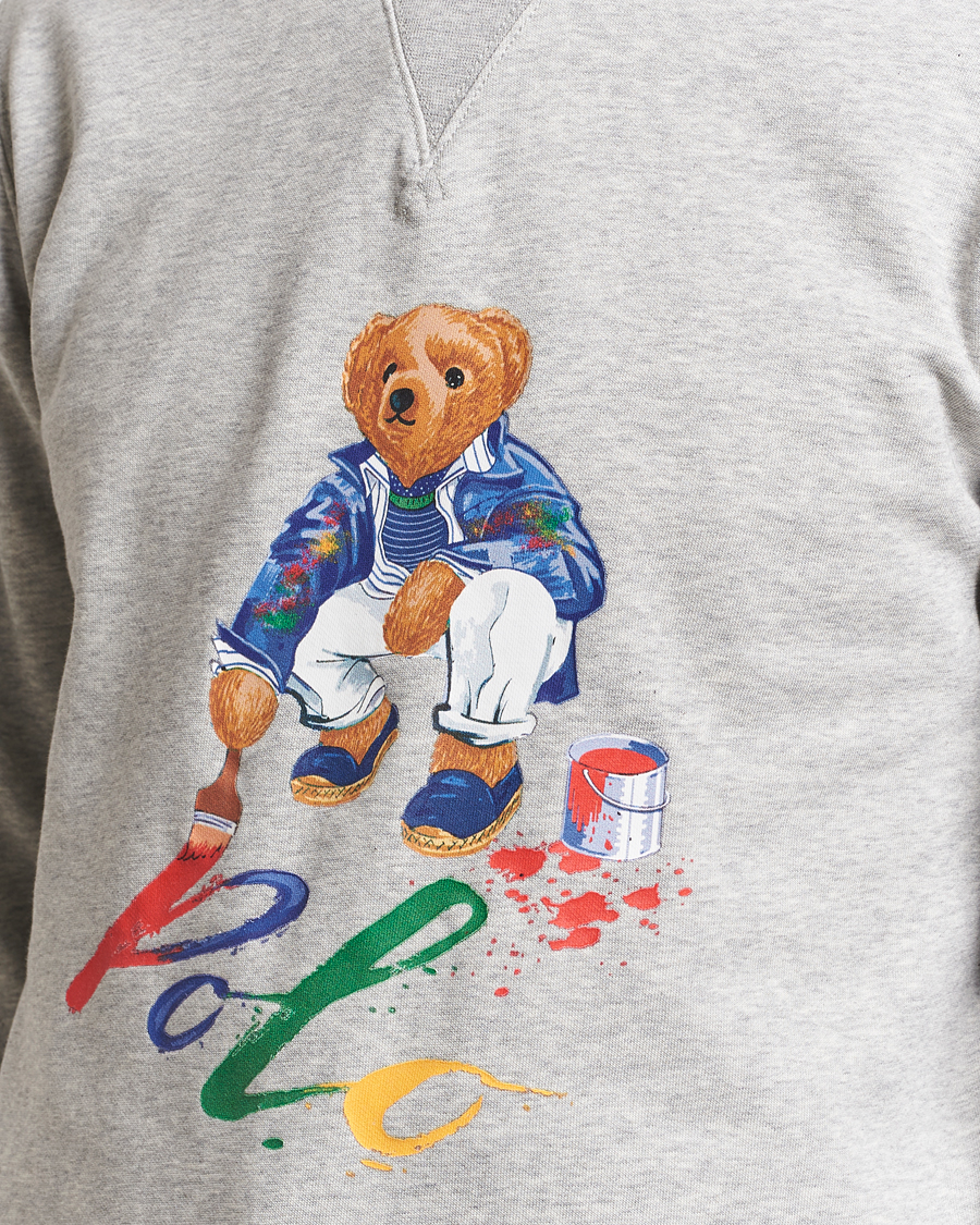 Herre | Gensere | Polo Ralph Lauren | Printed Bear Crew Neck Sweatshirt Andover Heather