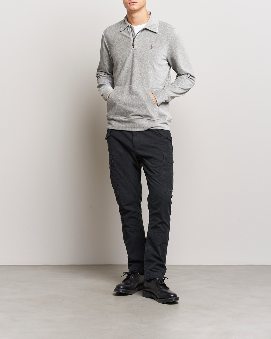 Herre | Gensere | Polo Ralph Lauren | Knit Corduroy Half-Zip Andover Heather