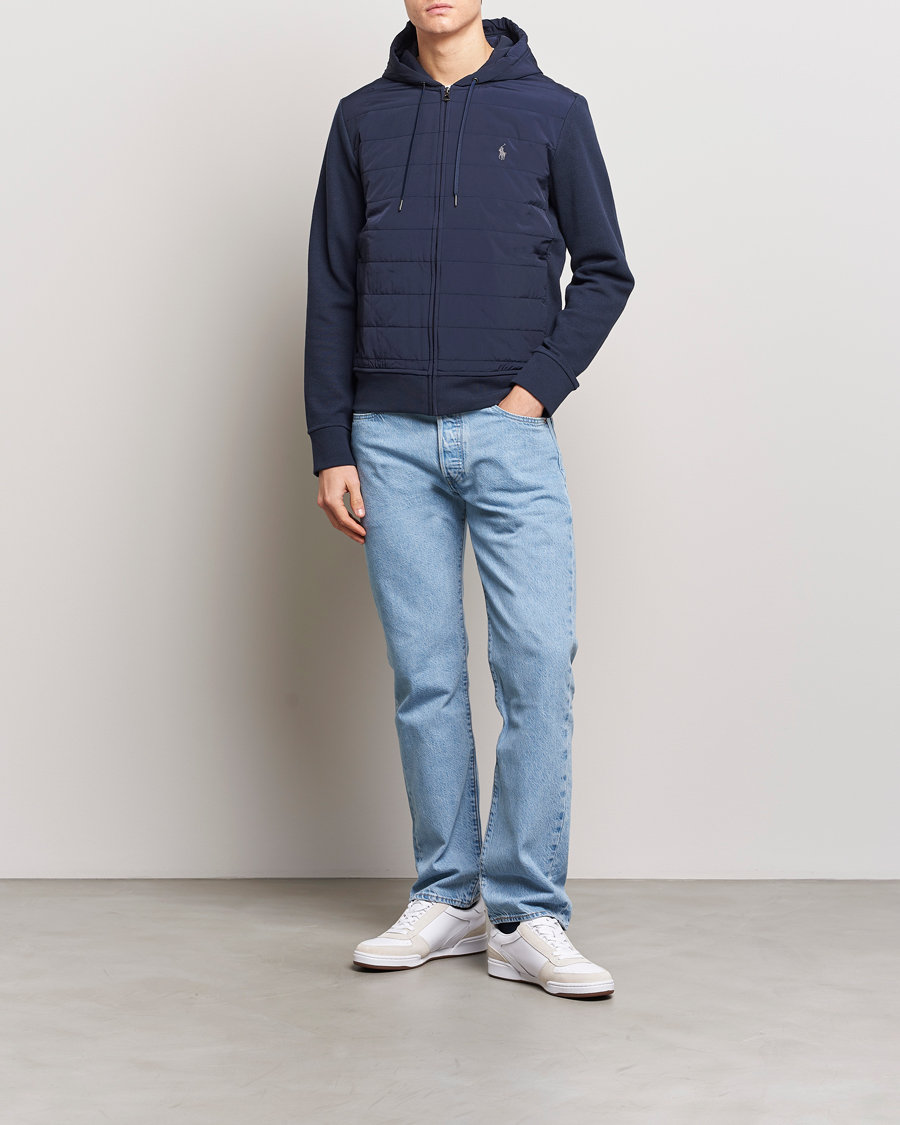 Herre | Gensere | Polo Ralph Lauren | Hybrid Full-Zip Hoodie Aviator Navy