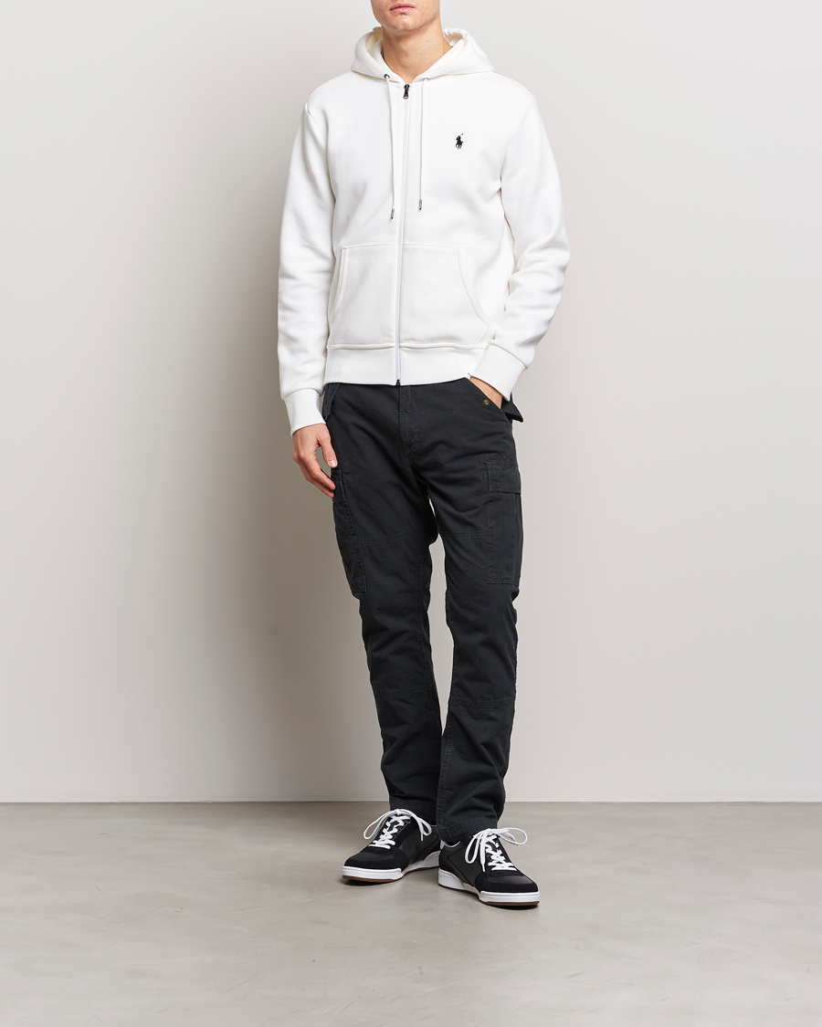 Herre | Gensere | Polo Ralph Lauren | Double Knitted Full-Zip Hoodie White