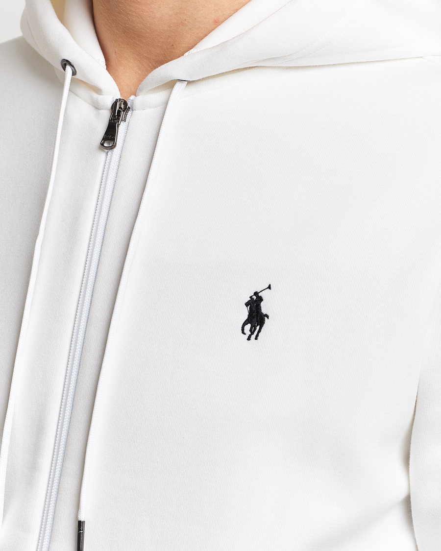 Herre | Gensere | Polo Ralph Lauren | Double Knitted Full-Zip Hoodie White