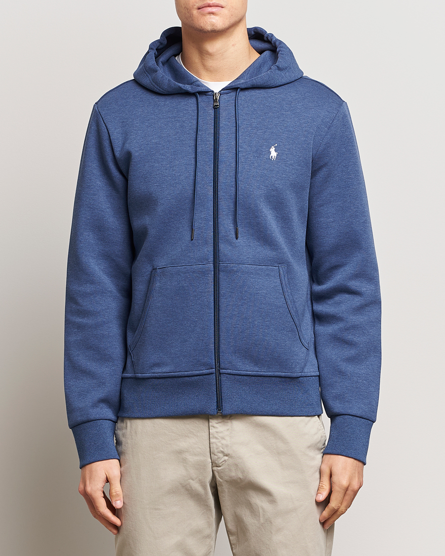 Herre | Salg klær | Polo Ralph Lauren | Double Knitted Full-Zip Hoodie Blue Heather