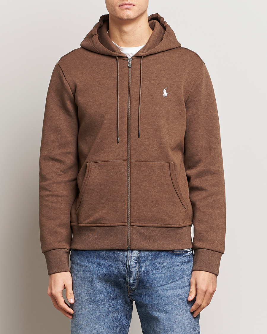 Herre | Salg klær | Polo Ralph Lauren | Double Knitted Full-Zip Hoodie Cedar Heather