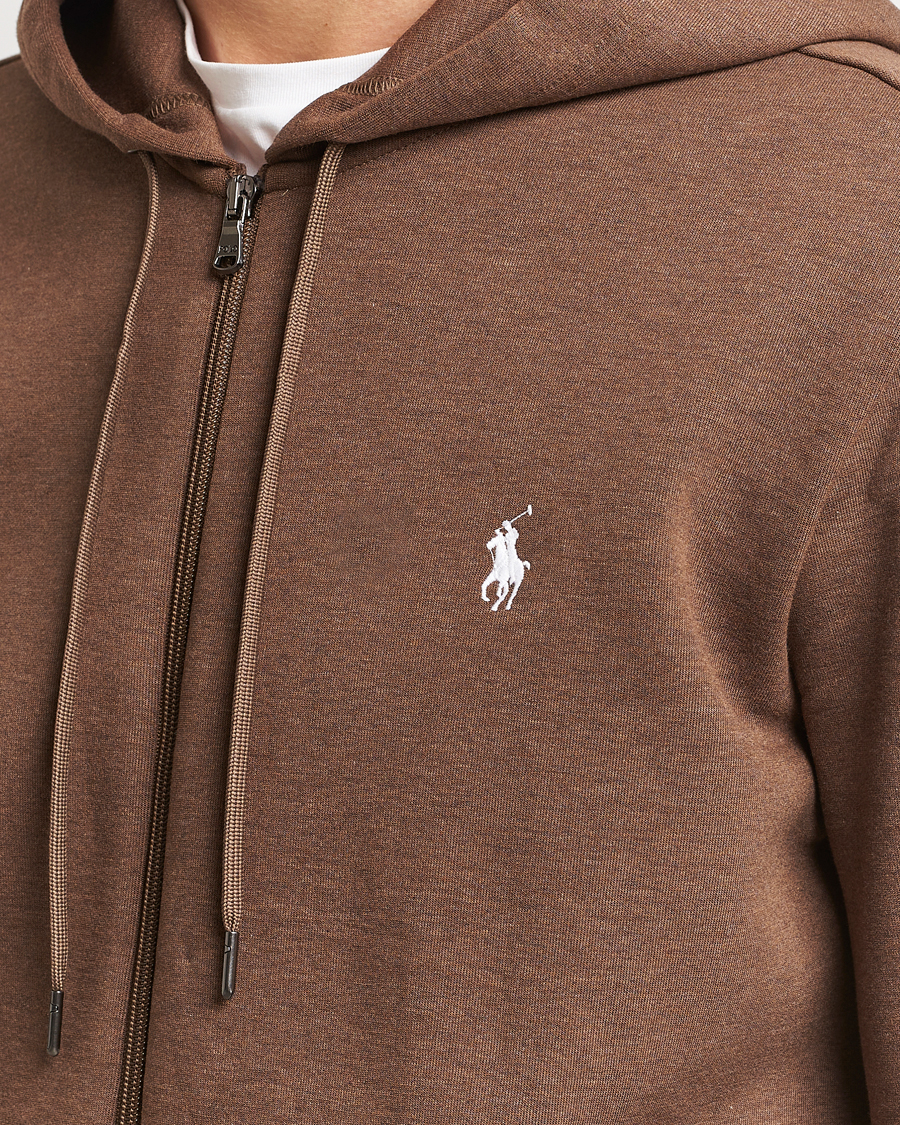 Herre | Gensere | Polo Ralph Lauren | Double Knitted Full-Zip Hoodie Cedar Heather
