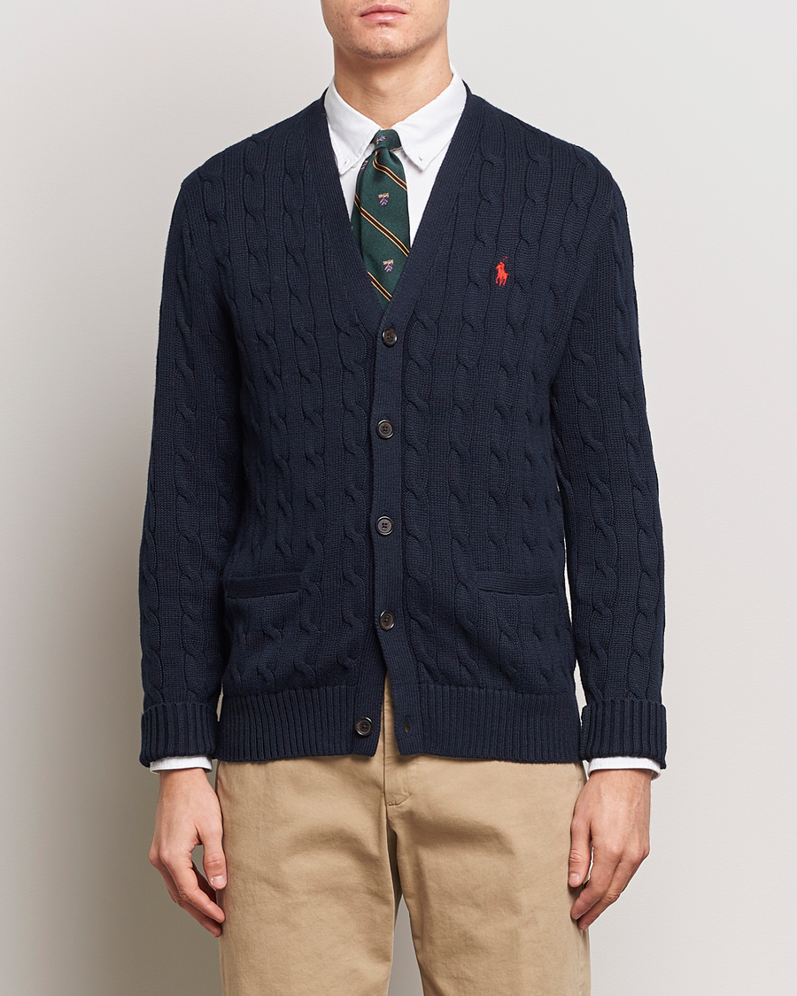 Herre | Gensere | Polo Ralph Lauren | Cotton Cable Cardigan Hunter Navy