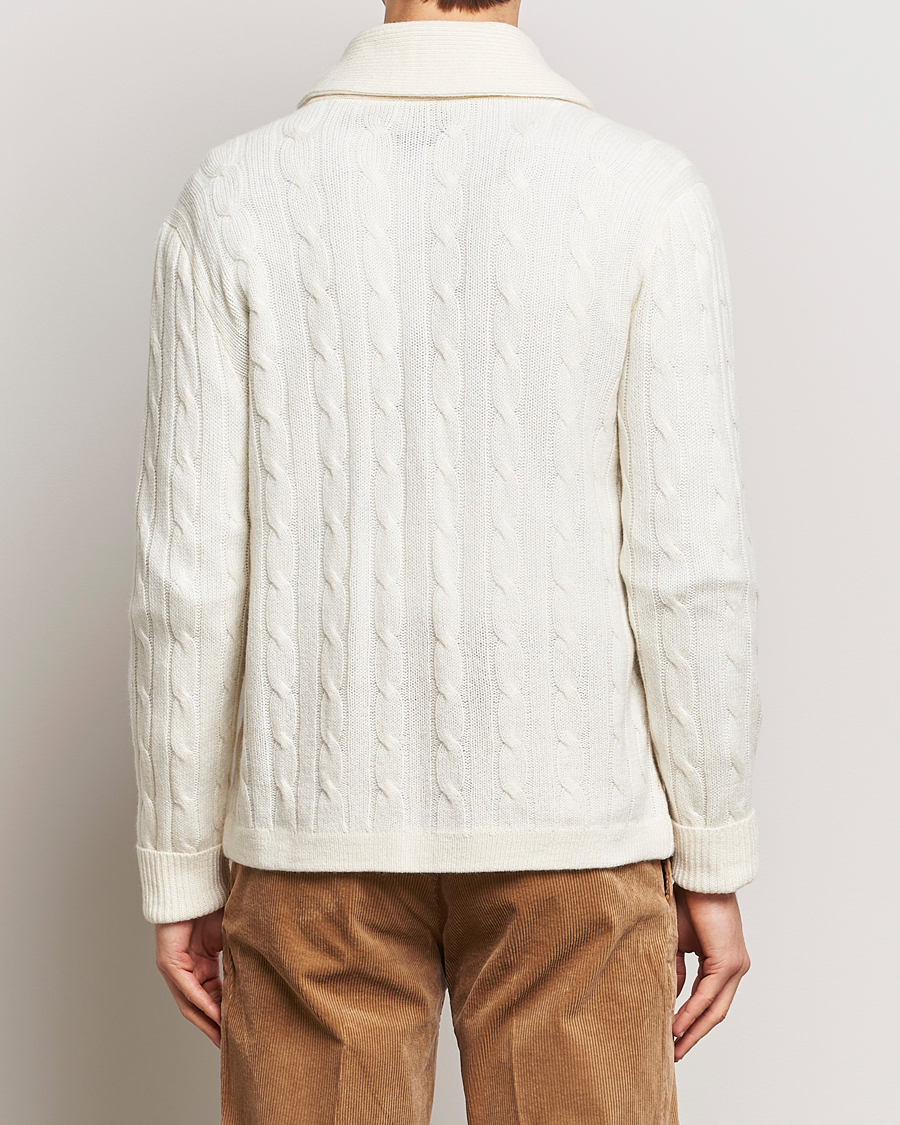 Herre | Gensere | Polo Ralph Lauren | Cashmere Cable Shawl Collar Cardigan Cream
