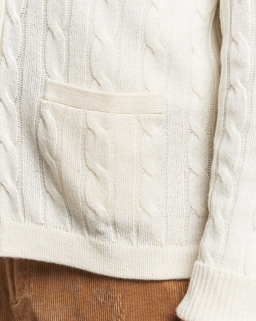 Herre | Gensere | Polo Ralph Lauren | Cashmere Cable Shawl Collar Cardigan Cream