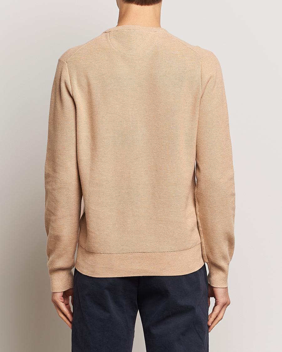 Herre | Gensere | Polo Ralph Lauren | Textured Cotton Crew Neck Sweater Camel Melange