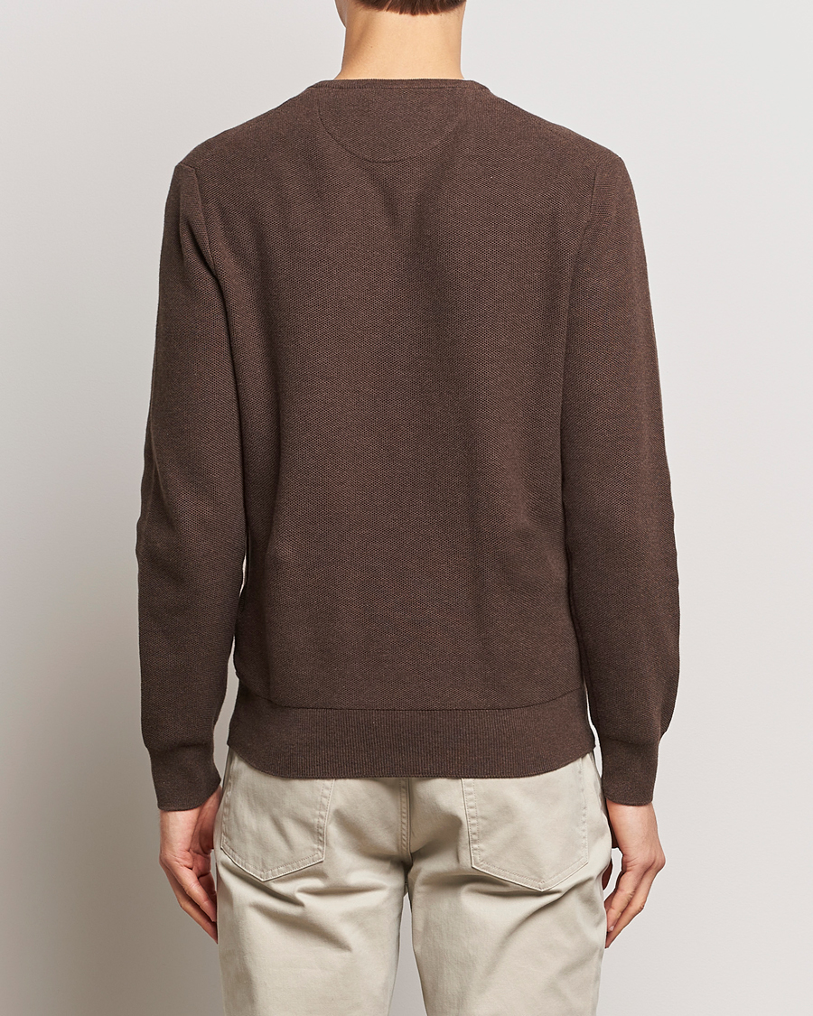 Herre | Gensere | Polo Ralph Lauren | Textured Cotton Crew Neck Sweater Spa Brown Heather
