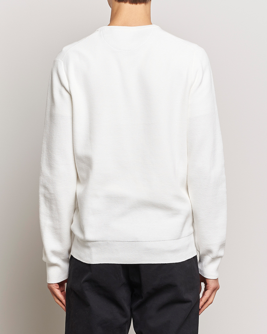 Herre | Gensere | Polo Ralph Lauren | Textured Cotton Crew Neck Sweater Deckwash White