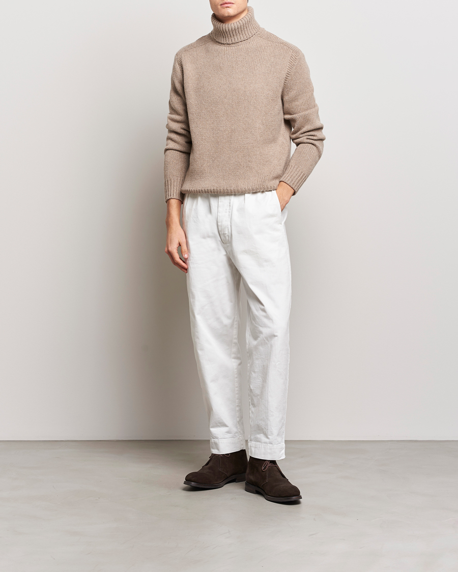Herre | Gensere | Polo Ralph Lauren | Wool/Cashmere Knitted Rollneck Oak Brown Heather
