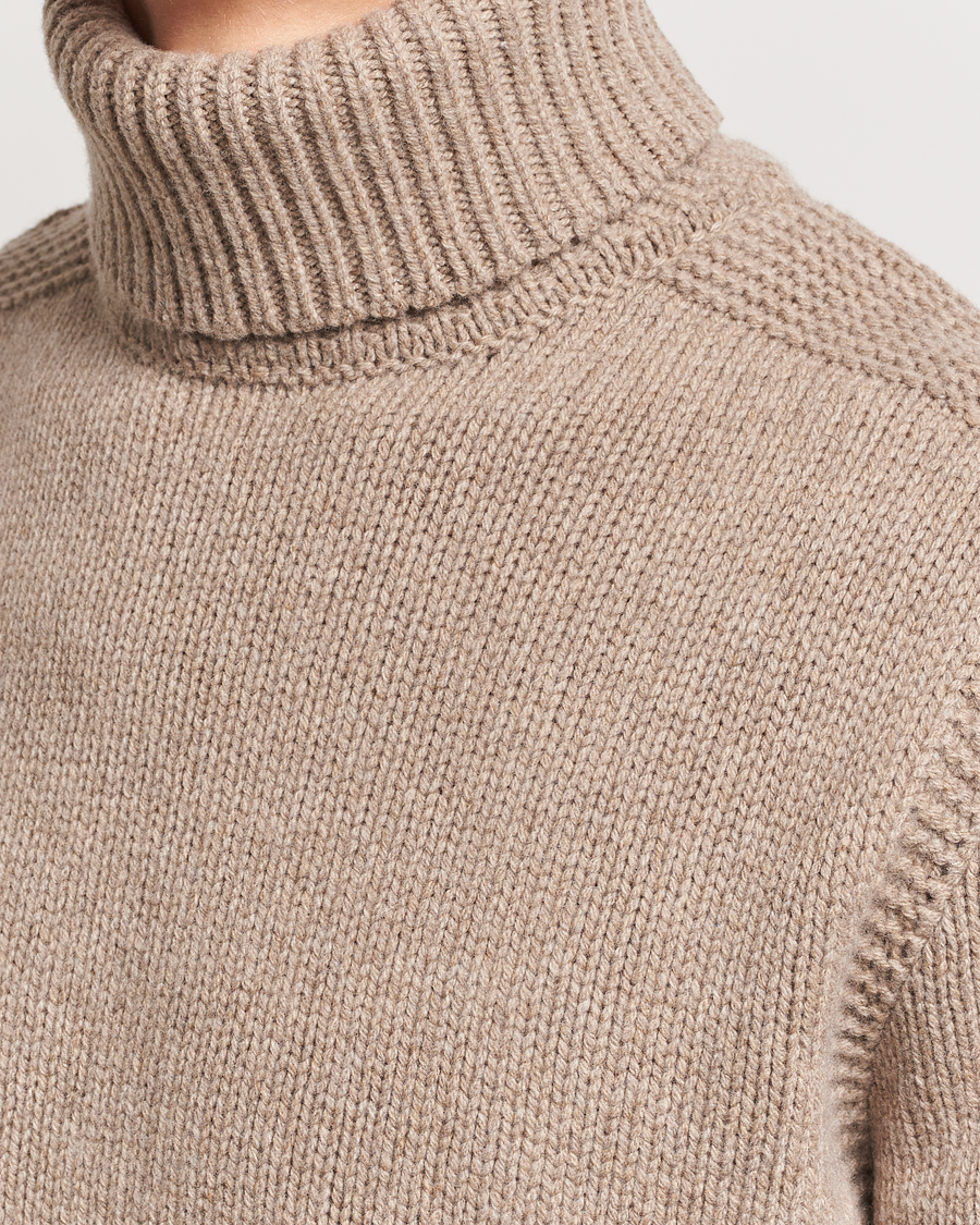 Herre | Gensere | Polo Ralph Lauren | Wool/Cashmere Knitted Rollneck Oak Brown Heather