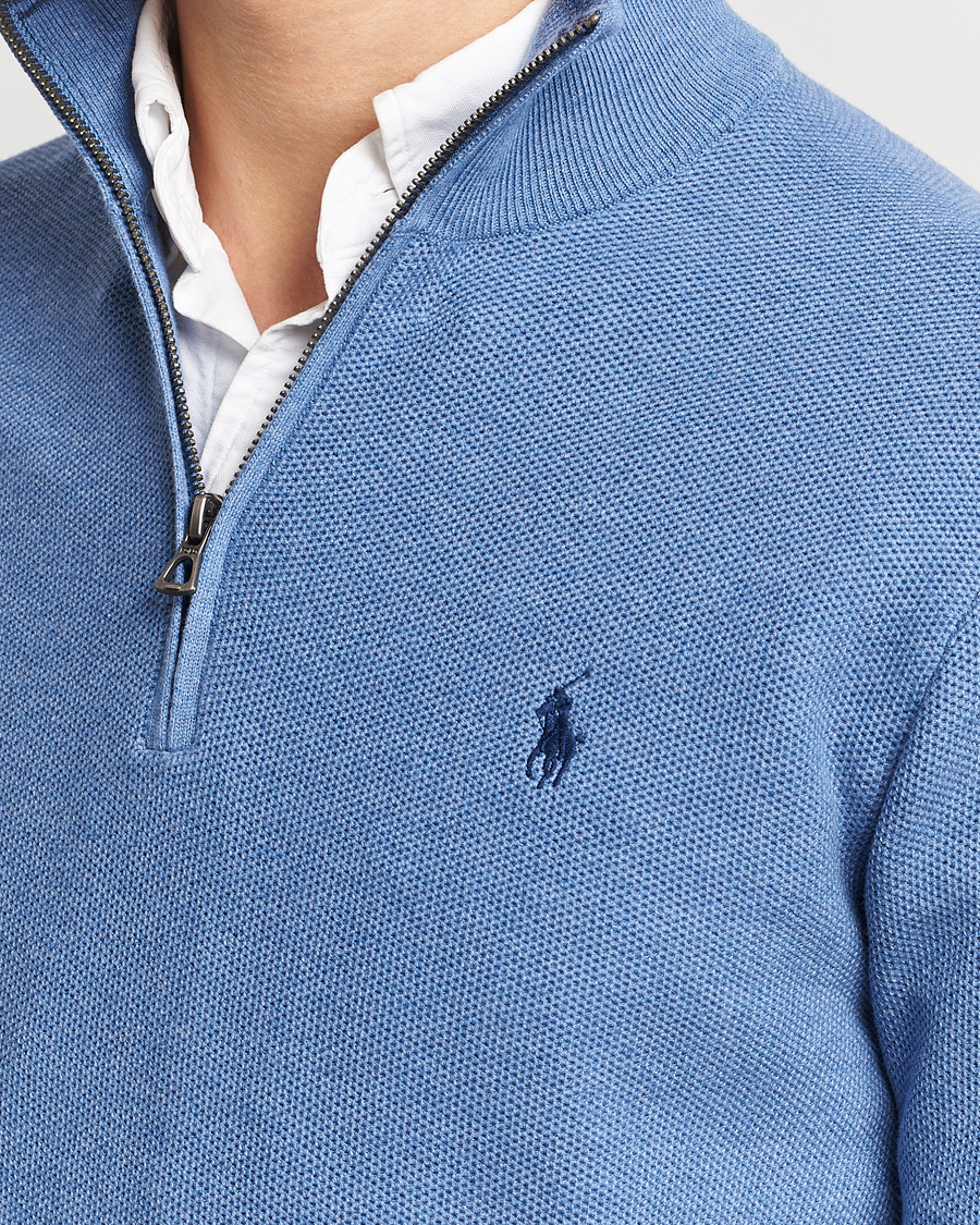 Herre | Gensere | Polo Ralph Lauren | Textured Half-Zip Blue Heather
