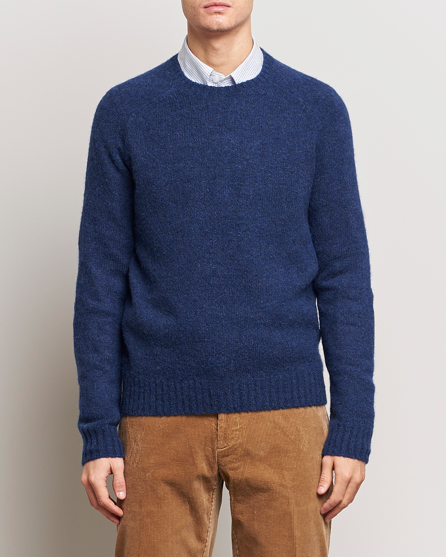 Herre | Pullovers rund hals | Polo Ralph Lauren | Alpaca Knitted Crew Neck Sweater Navy Heather 