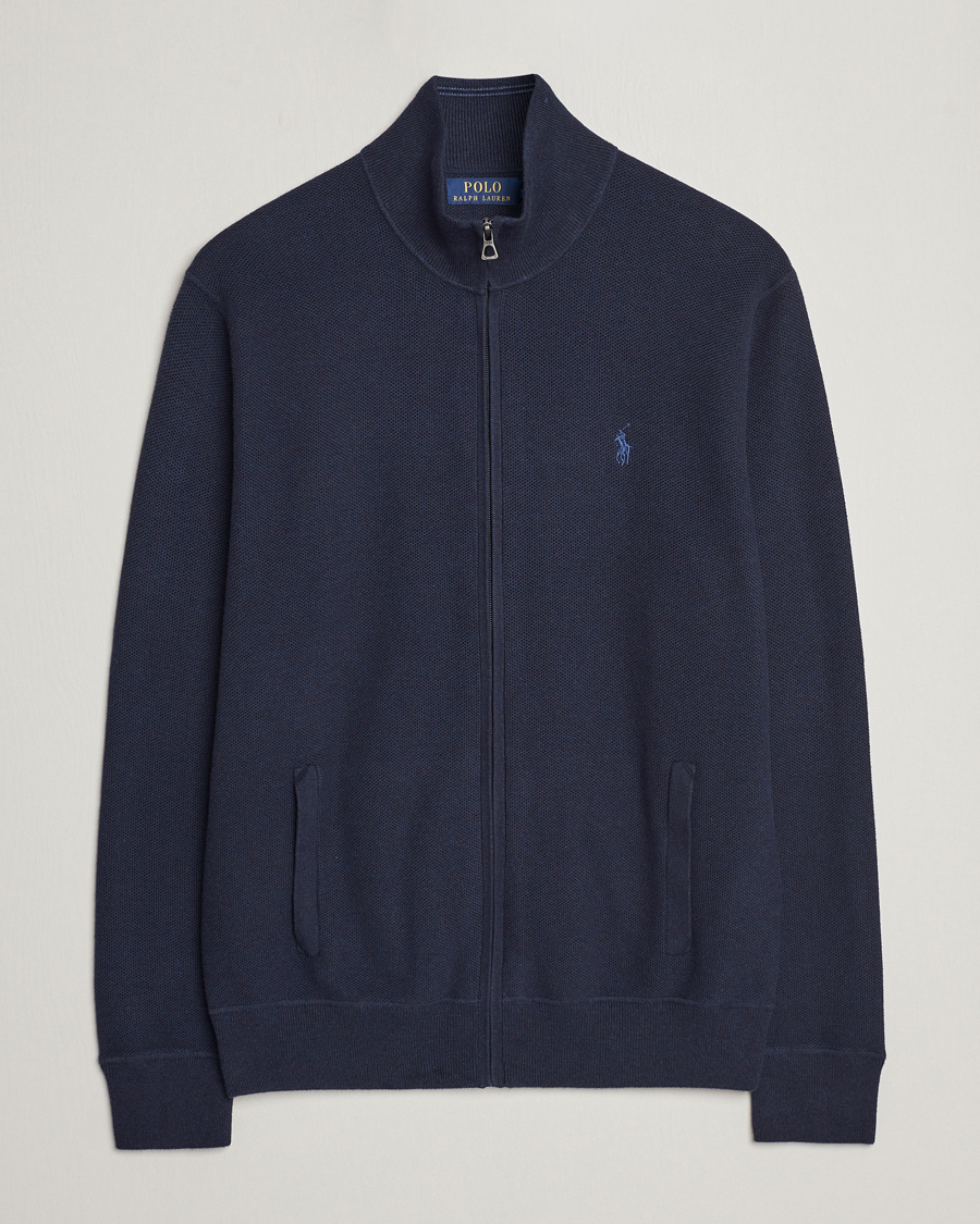 Herre | Gensere | Polo Ralph Lauren | Textured Full-Zip Navy Heather