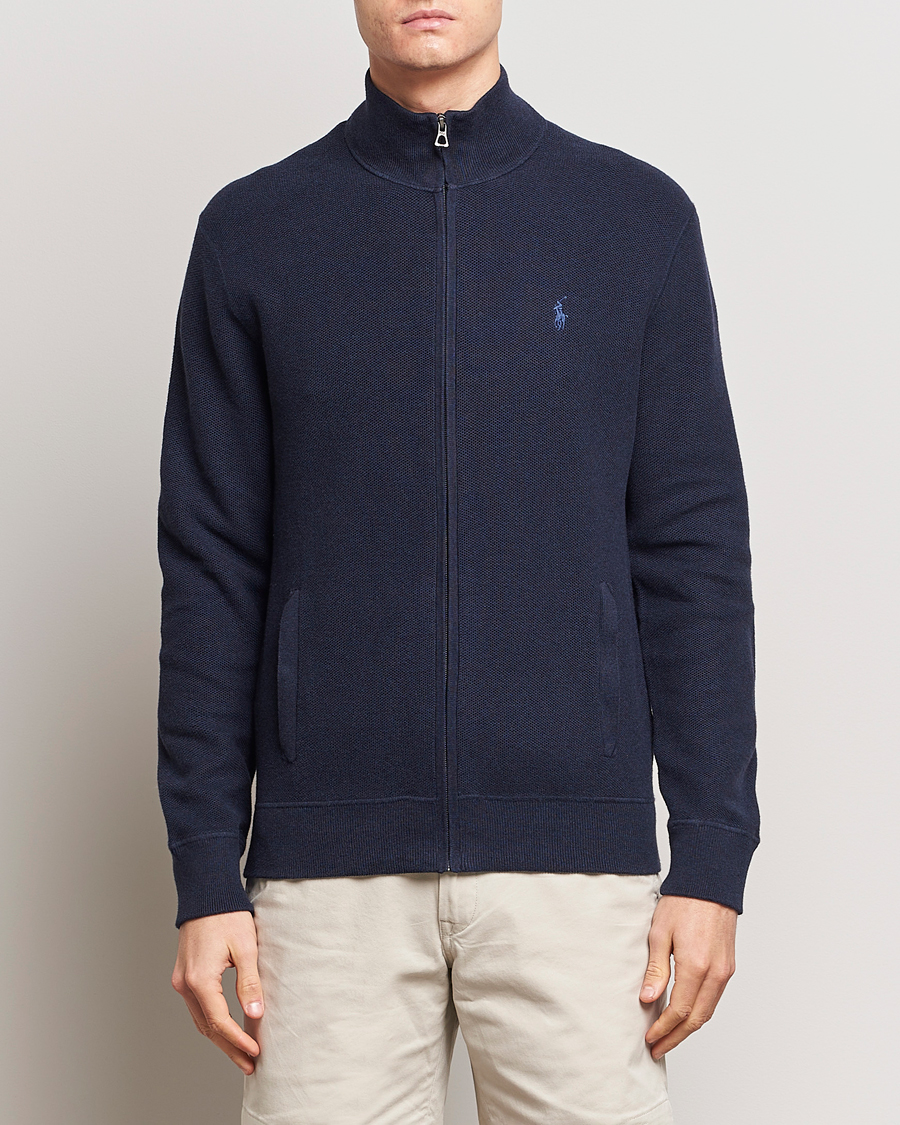 Herre | Gensere | Polo Ralph Lauren | Textured Full-Zip Navy Heather