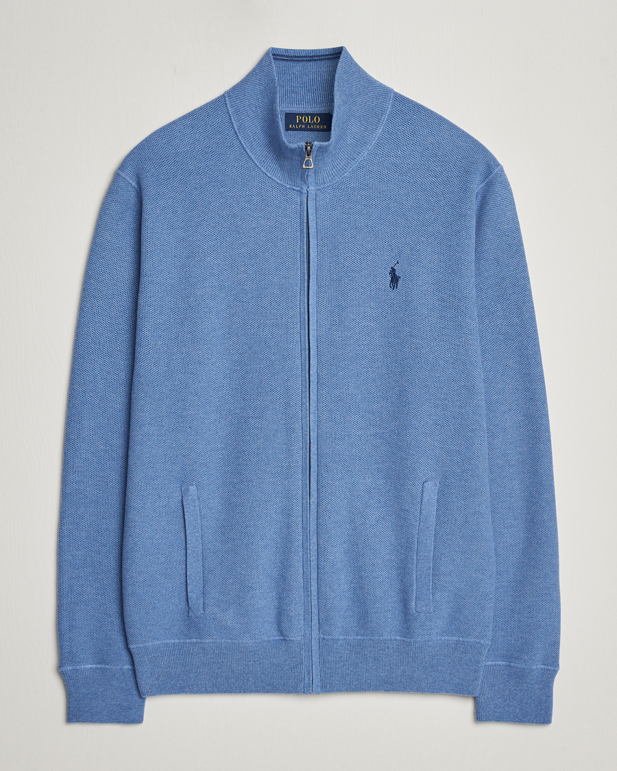 Herre | Gensere | Polo Ralph Lauren | Textured Full-Zip Blue Stone Heather
