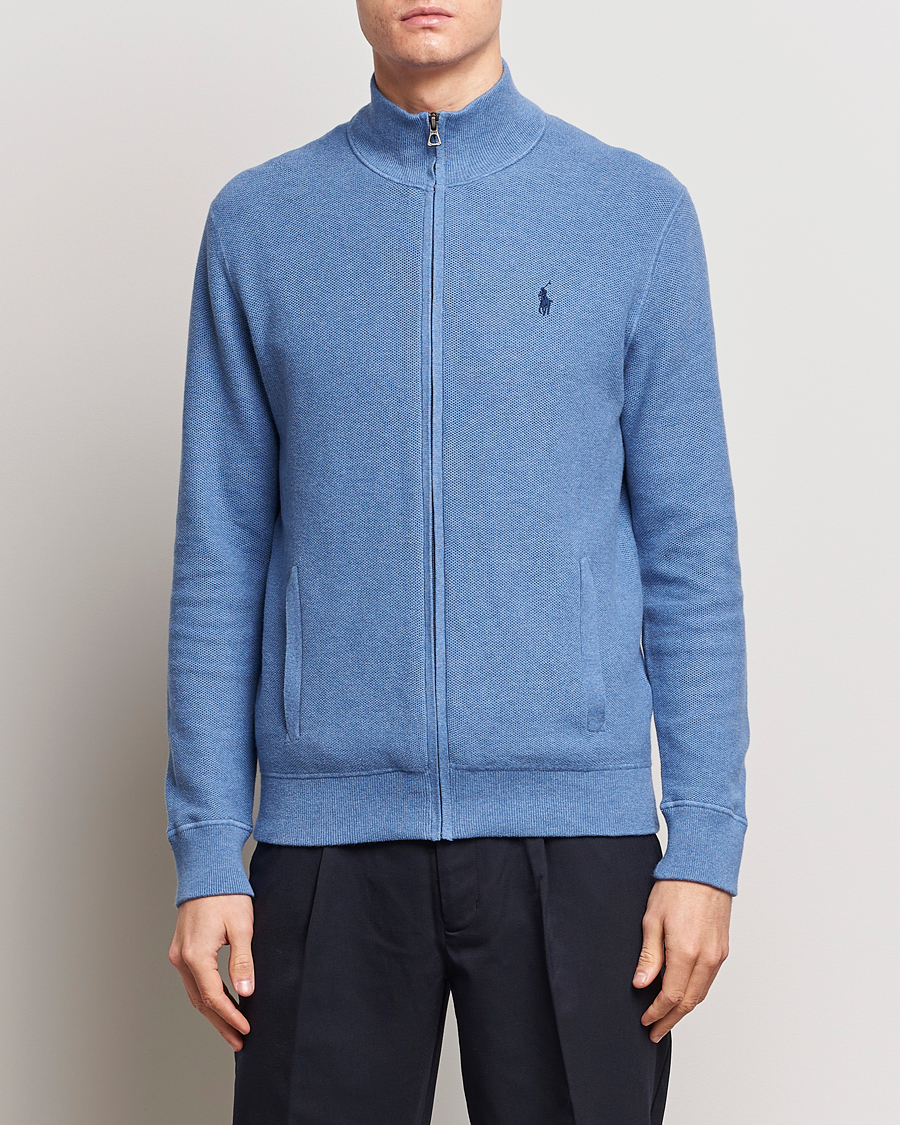 Herre | Gensere | Polo Ralph Lauren | Textured Full-Zip Blue Stone Heather