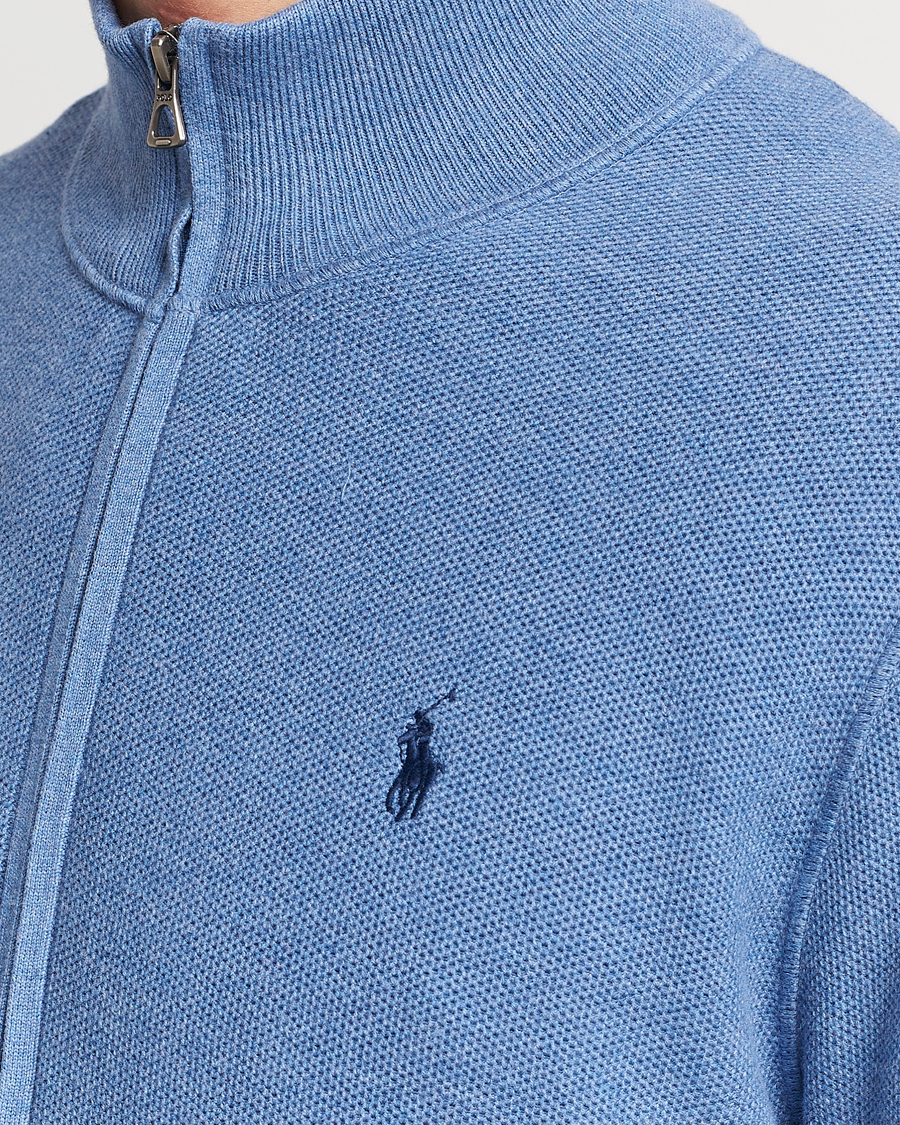 Herre | Gensere | Polo Ralph Lauren | Textured Full-Zip Blue Stone Heather