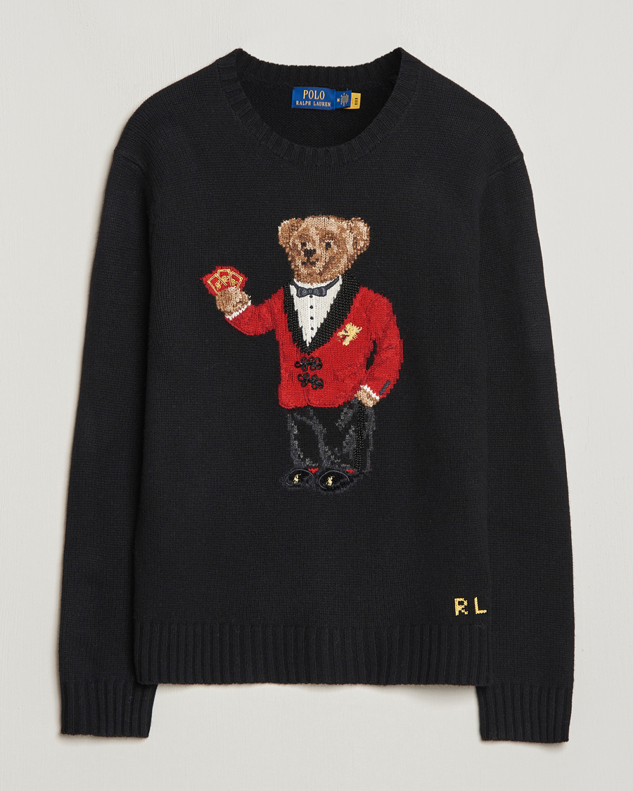 Herre | Gensere | Polo Ralph Lauren | Lunar New Year Wool Knitted Bear Sweater Black