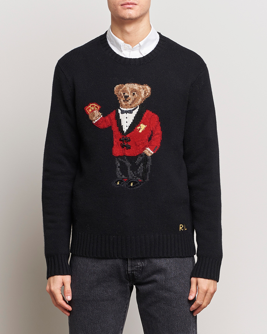 Herre | 30% salg | Polo Ralph Lauren | Lunar New Year Wool Knitted Bear Sweater Black