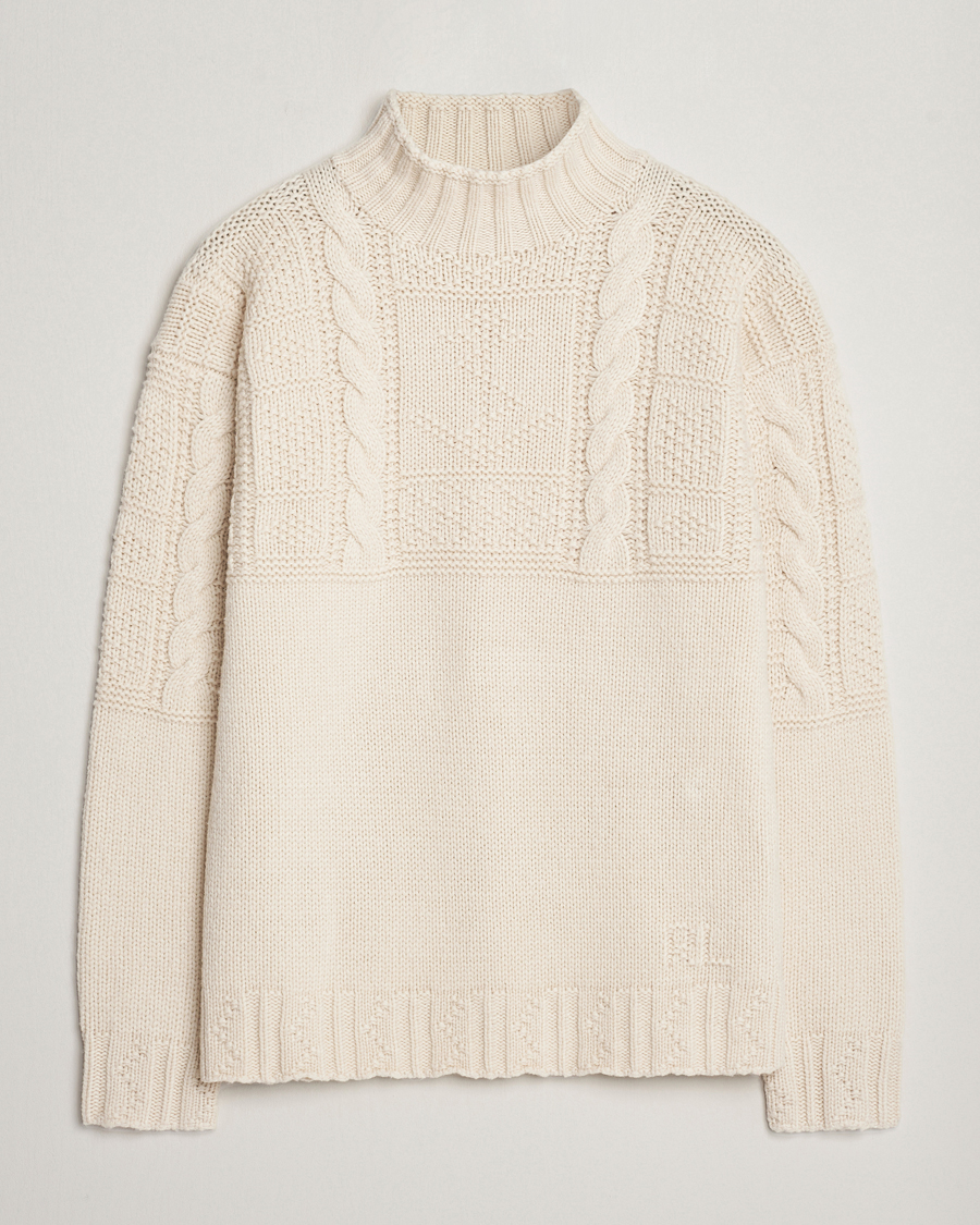 Herre | Gensere | Polo Ralph Lauren | Wool Knitted Aran Rollneck Cream