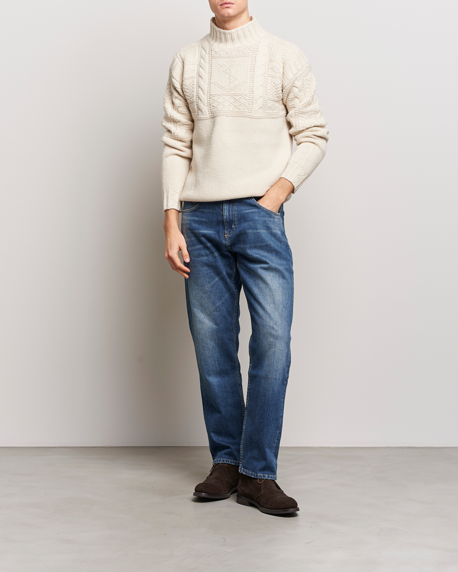 Herre | Gensere | Polo Ralph Lauren | Wool Knitted Aran Rollneck Cream