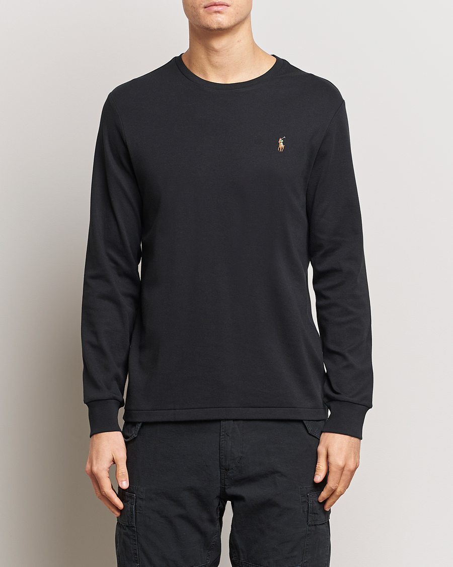 Herre | Salg klær | Polo Ralph Lauren | Luxury Pima Cotton Long Sleeve T-Shirt Black