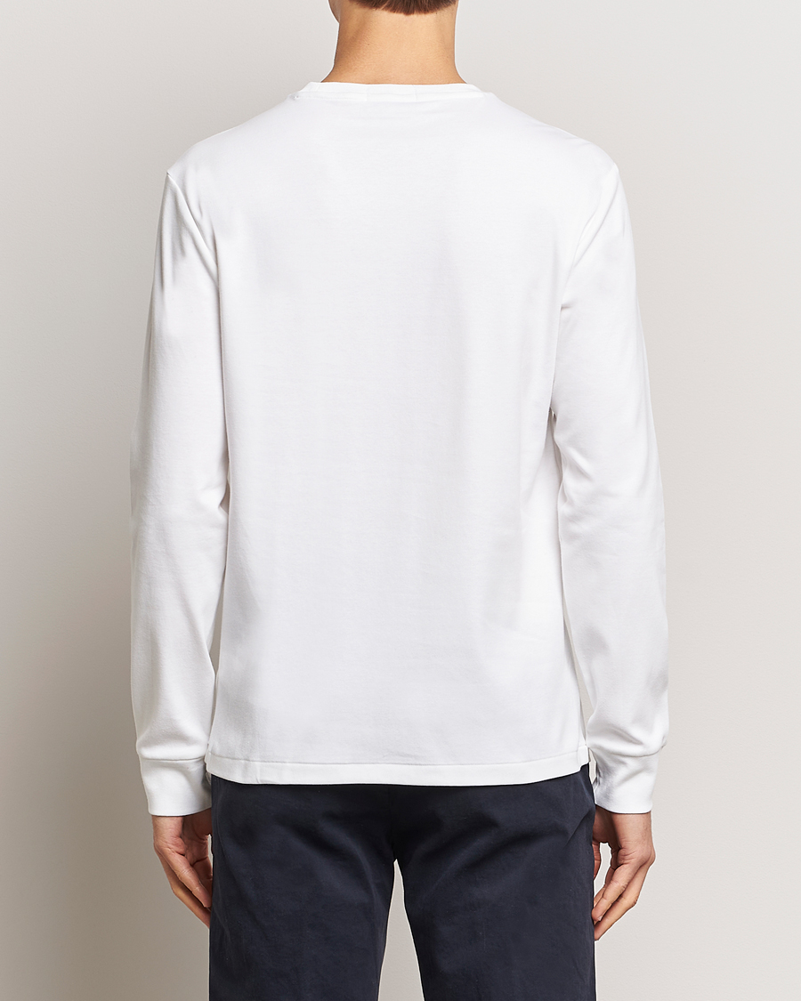 Herre | T-Shirts | Polo Ralph Lauren | Luxury Pima Cotton Long Sleeve T-Shirt White