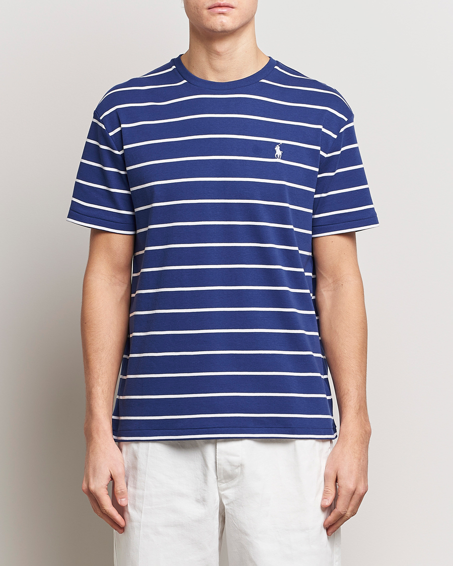 Herre | Salg | Polo Ralph Lauren | Striped Crew Neck T-Shirt Blue/White