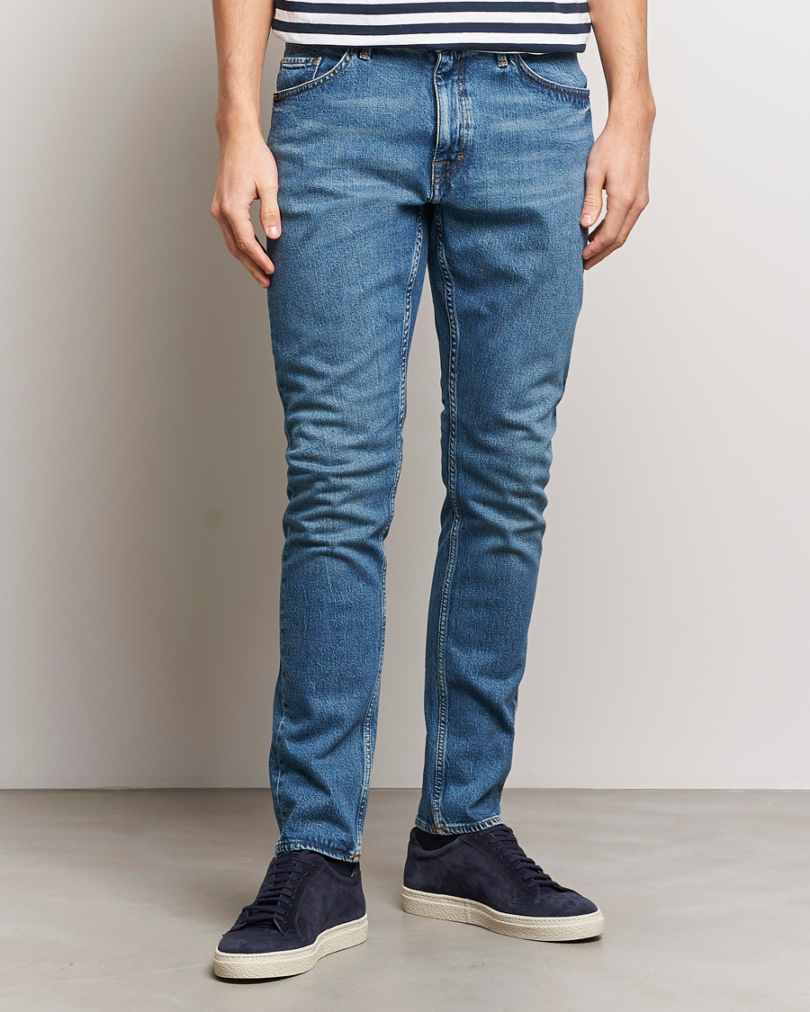 Herre | Jeans | Tiger of Sweden | Pistolero Stretch Cotton Jeans Midnight Blue
