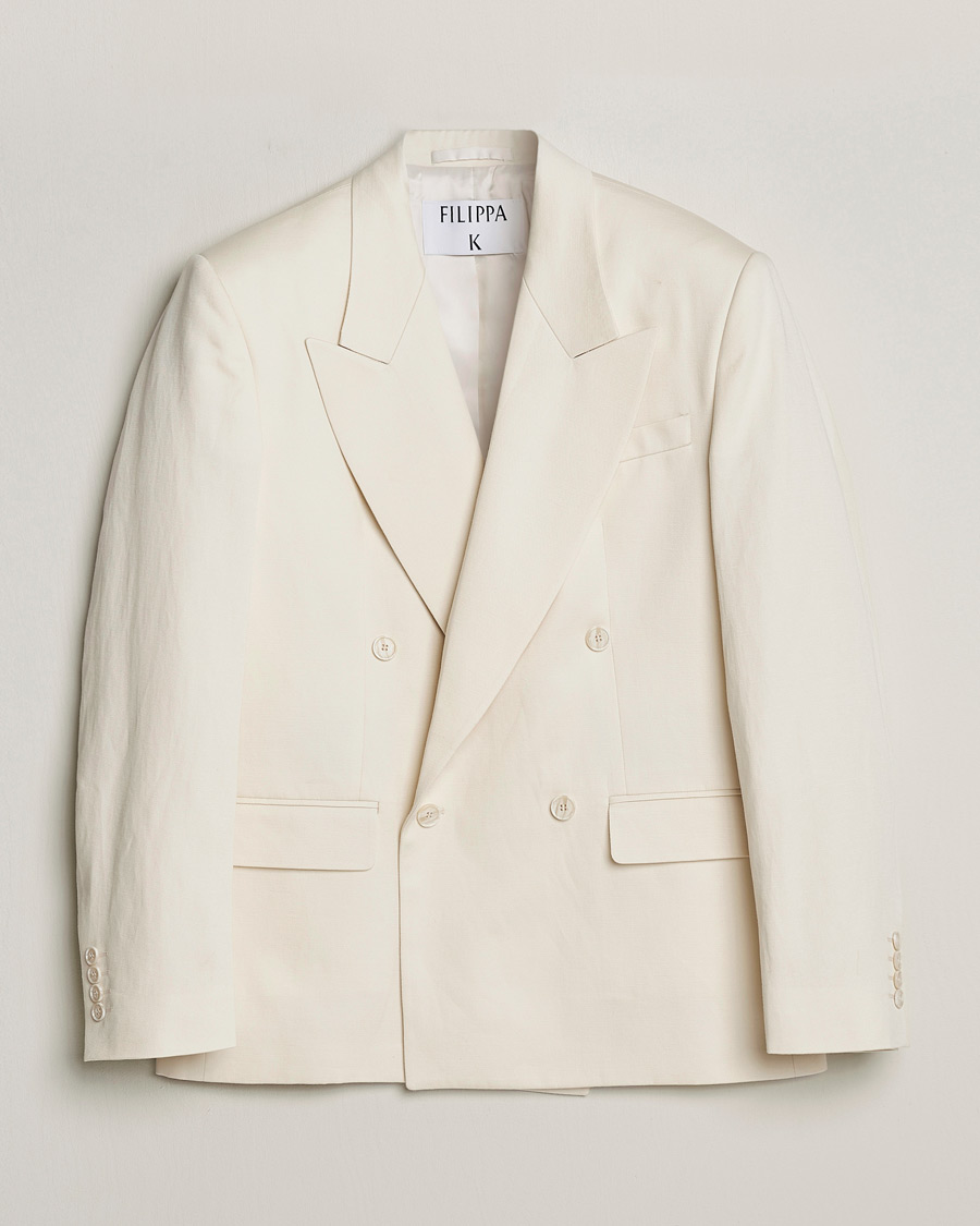 Herre | Dressjakker | Filippa K | Boxy Linen Blazer Bone White