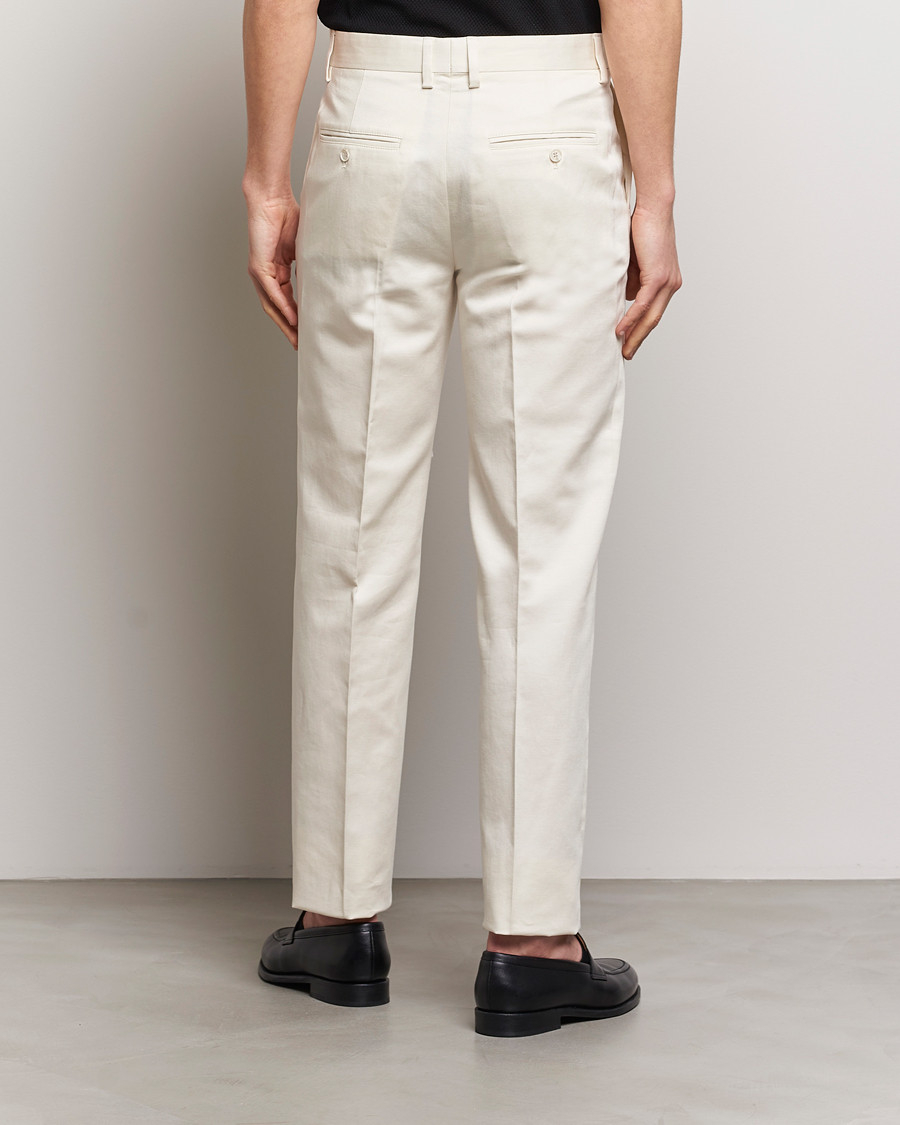 Herre | Bukser | Filippa K | Straight Linen Trousers Bone White