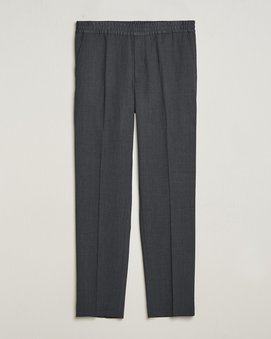 Herre | Bukser | Filippa K | Relaxed Terry Wool Trousers Dark Grey Melange
